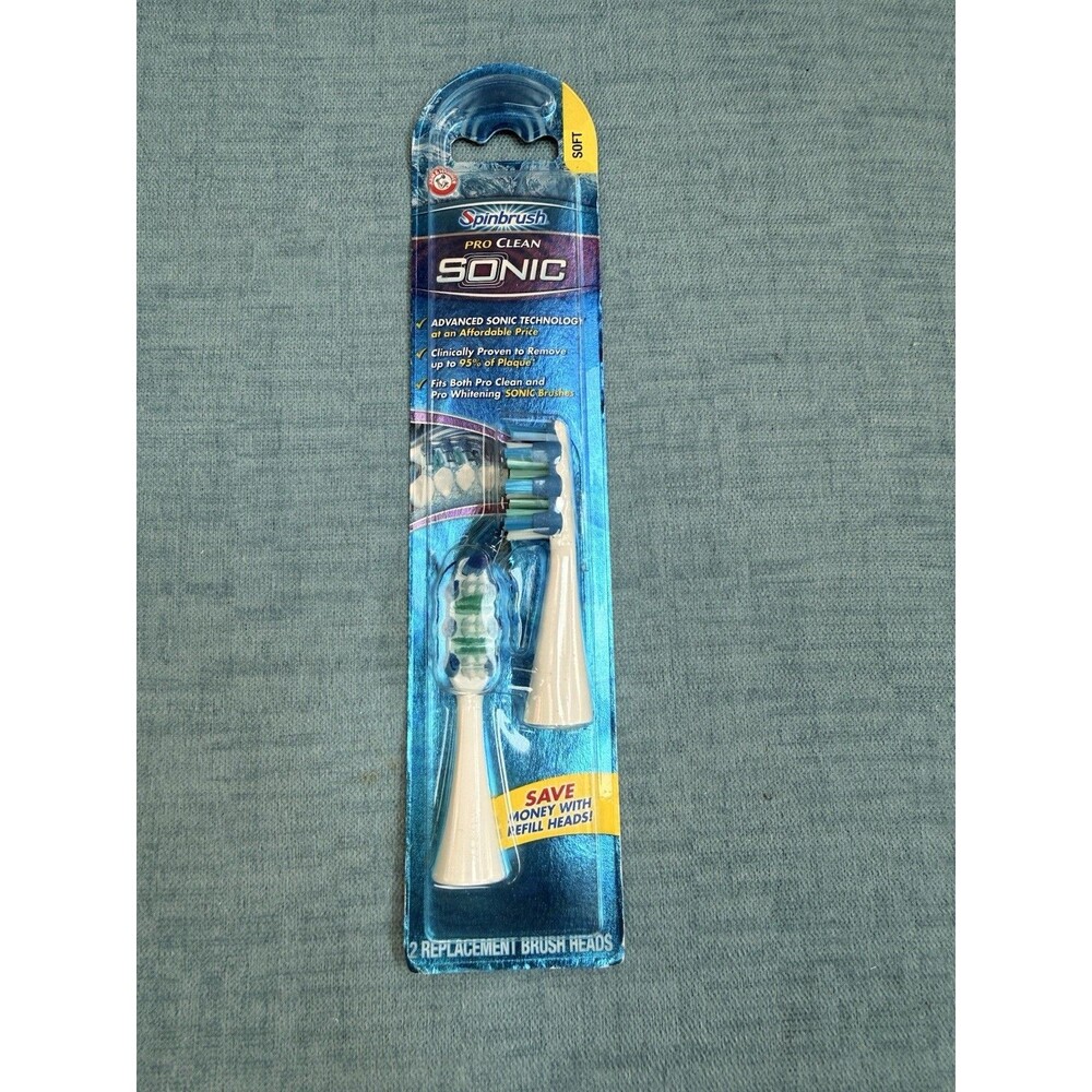 Arm & Hammer Spinbrush Pro Clean Sonic Soft Replacement Head 2-Pack